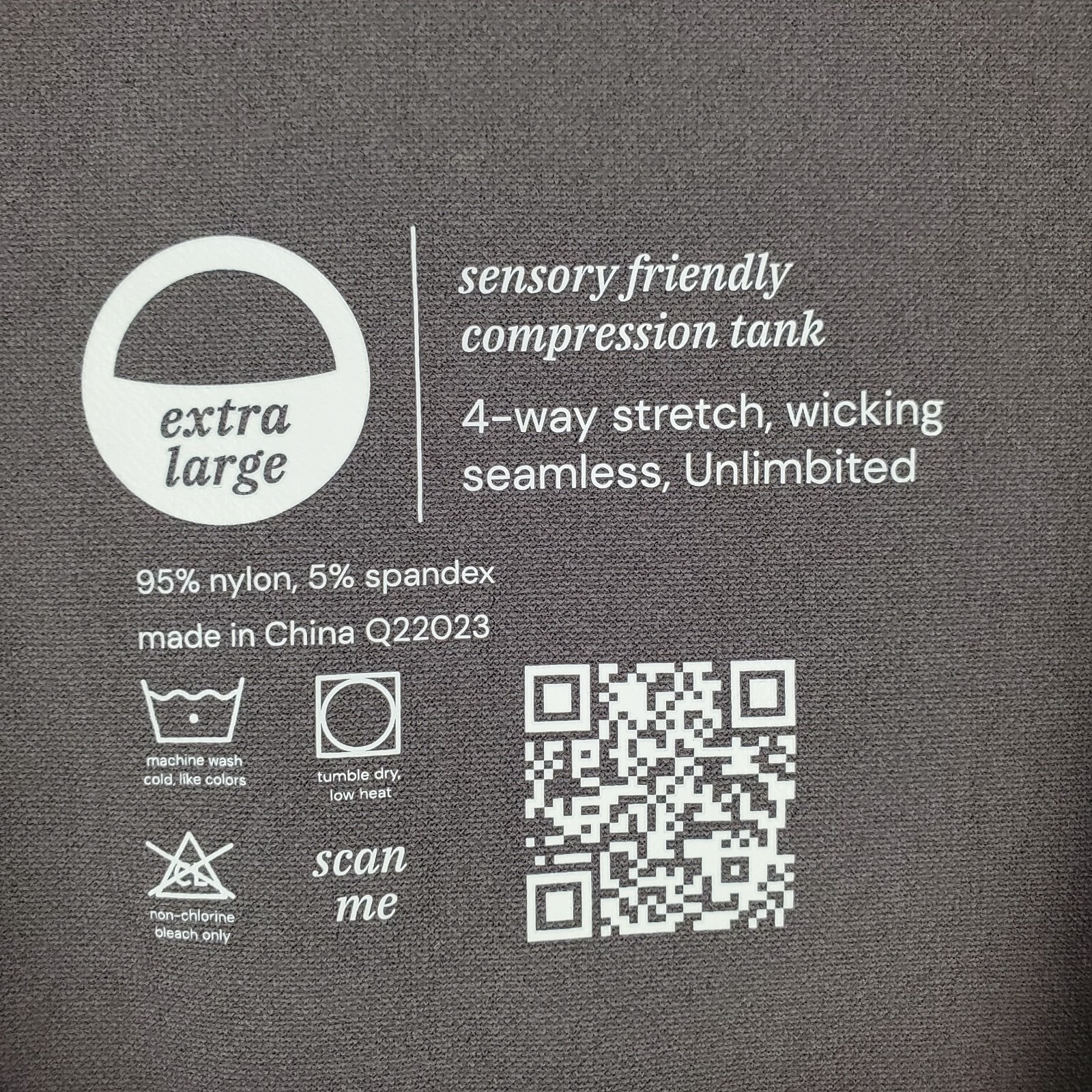No Limbits Adaptive Sensory Friendly Compression Tank Top Womens Xl Gray Stretch — image 4 of 7